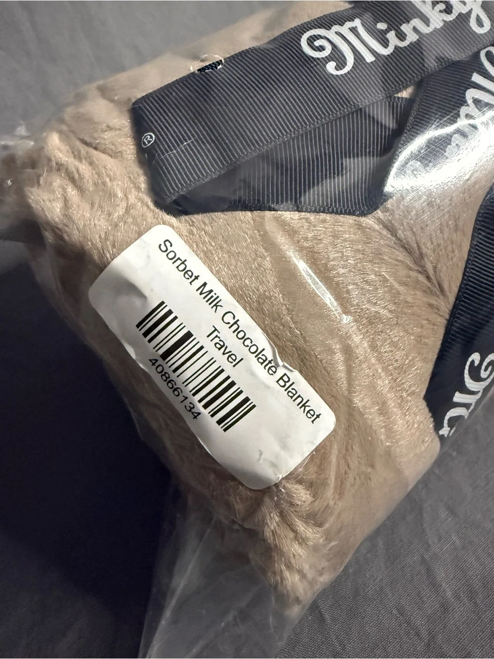 Minky Couture Plush Throw Blanket - Chocolate Milk (Taupe)